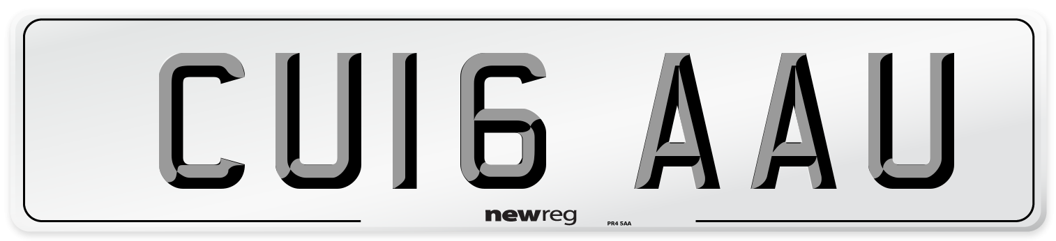 CU16 AAU Number Plate from New Reg